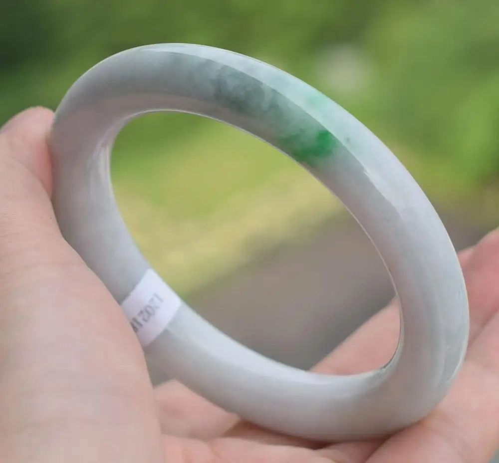 

Certified Green 100% Natural A stone stoneite Bangle Bracelet 55mm 432264