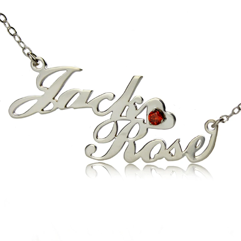 

Free shipping --AILIN Any Personalized Name Necklaces silver with Zircon Stone Necklace DELIVER TO US ONLY 2 weeks!