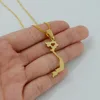 Anniyo-collier avec pendentif vietnamien pour hommes et femmes, couleur or, bijoux avec carte de la chaîne vietnamienne, #005221 ► Photo 3/5