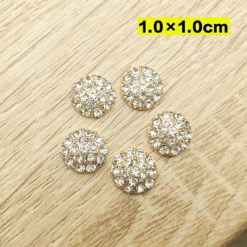 

Hot Sale free shipping wholesale 20pcs 1cm Wedding diamond Button rhinestones Button DIY hair garment Accessories YF61