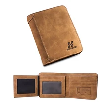 Nuevo estilo de la famosa marca Vintage hombres carteras Nubuck cuero de la PU del monedero de múltiples funciones titulares de tarjetas para hombre billetera hombre
