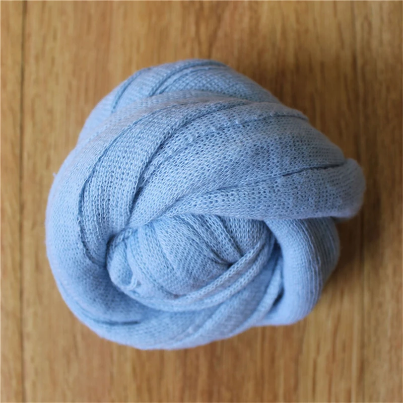 40*150 см вязаный стрейч новорожденных фотографии обертывания пеленание ребенка фон для фотографирования малышей одеяло 10 цветов Bebe эластичные марлевые обертки - Цвет: Синий