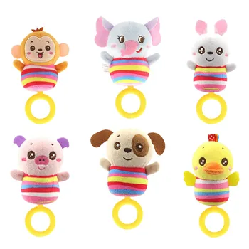 

Infant Newborn Baby Rattles Toys Cute Animal Soft Shake Hand Bells Toy Teether Hanging Bell Rattles Bebe baby toys 0-12 months