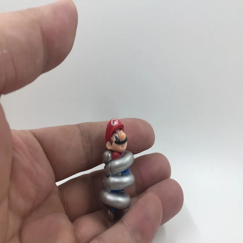 Original Tail cargo 4-5cm Super Mario Figures Toys Super Mario Bros Bowser Luigi Mario PVC Action Figure Model Dolls Toy