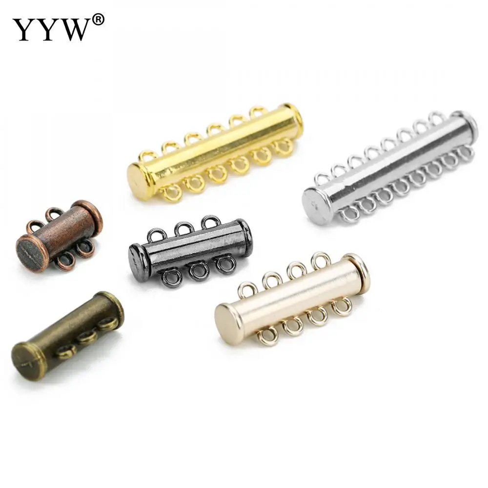 YYW Hot 5pcs/Lot Multi Strand Strong Magnetic Clasps For Necklaces Bracelets End Lock Clasp Connector DIY Jewelry Making Finding