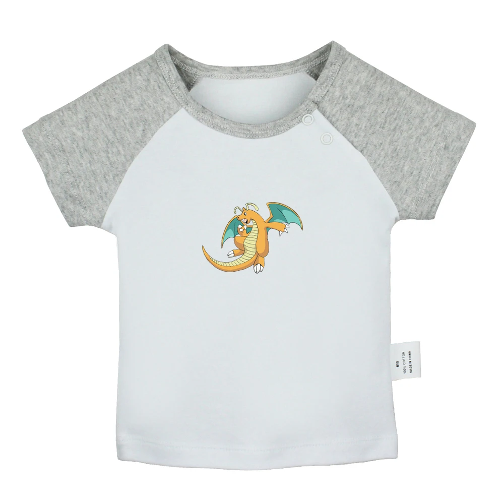 Милые футболки для новорожденных с изображением покемонов Pidgey Staryu weedle Lapras Dragonite Gyarados; футболки с короткими рукавами для малышей - Цвет: YdBabyYCG971D
