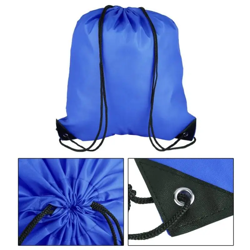

New Fashion Drawstring Bags Waterproof Backpack Solid Color Lanyard Rope Bag for Outdoor Riding Storage Bags