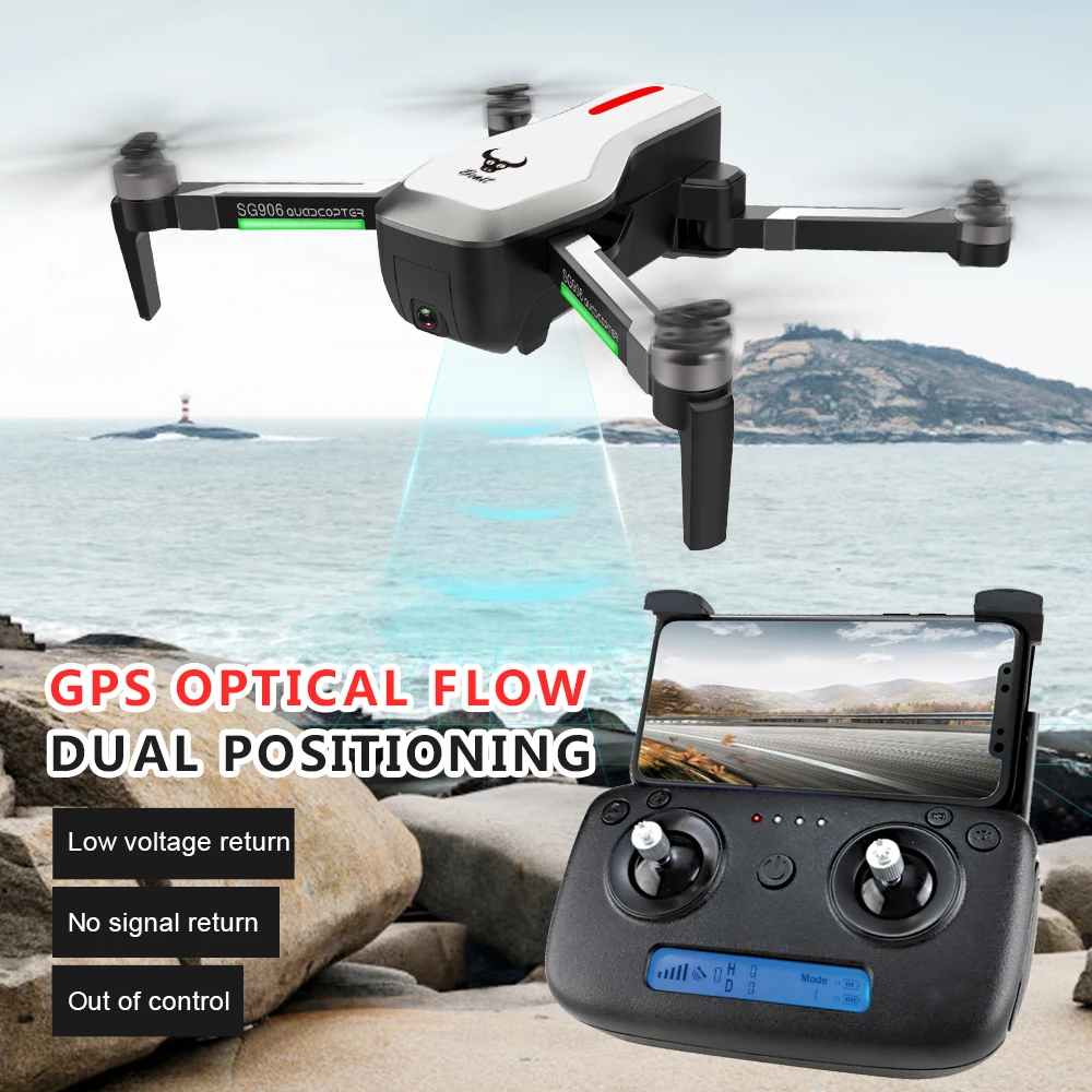 Радиоуправляемый Дрон GPS WIFI FPV 4K с двойной камерой бесщеточный складной