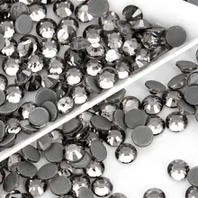 Высокое качество черный алмаз цвет горячей фиксации горный хрусталь SS6-SS30 Кристалл Стекло железо на горном хрустале для украшения из ткани