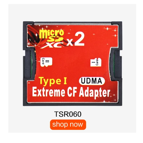 TISHRIC Micro SD TF для CF карты адаптер для MicroSD/HC Compact Flash Тип I устройство чтения карт памяти конвертер для камера