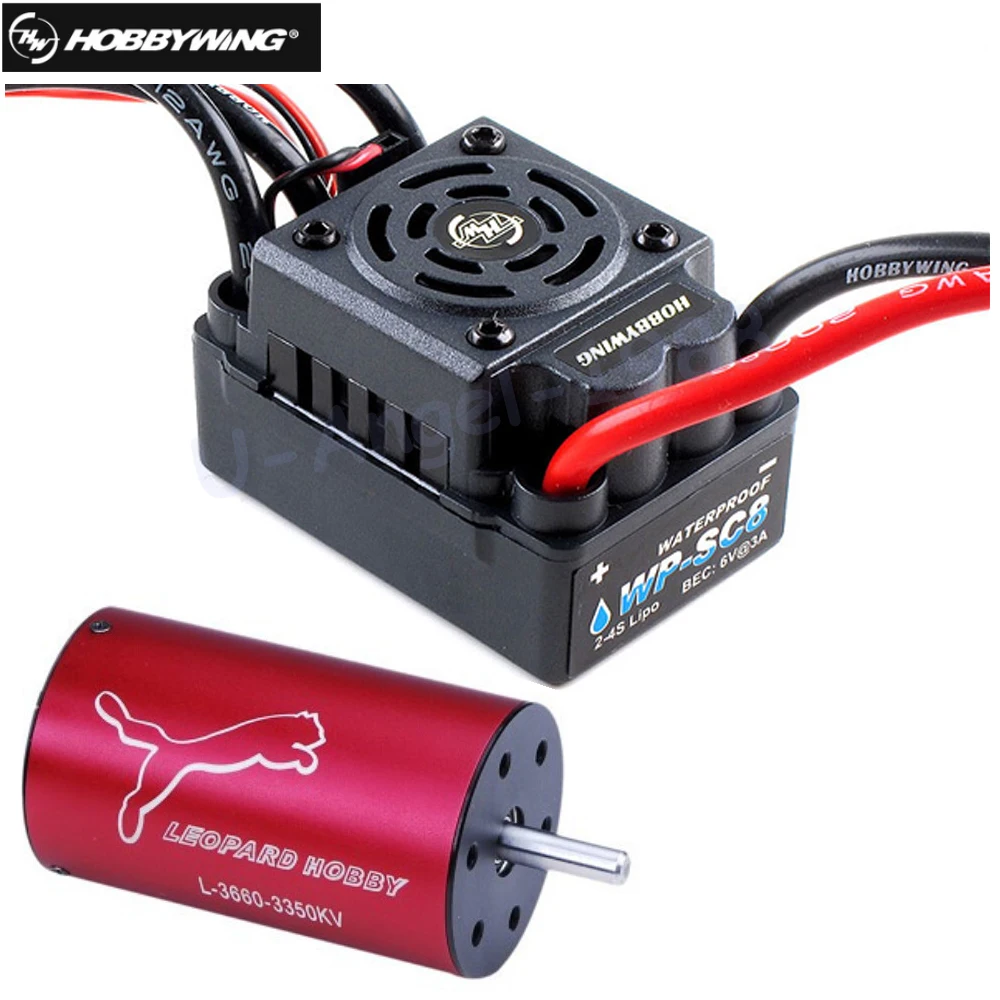 

Hobbywing EZRUN Waterproof WP SC8 120A Brushless ESC +Lopard 4 Pole LBP3660 3800KV Brushless Motor for RC Drone