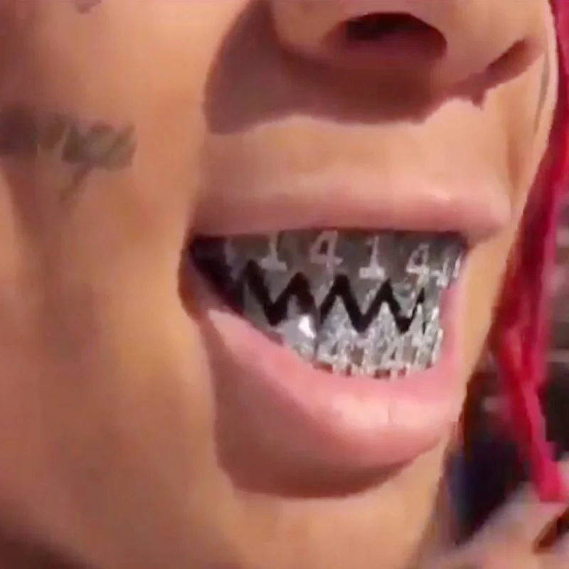 JINAO серебро Iced Out 1414 Grillz медный Кристалл ювелирные изделия верх и низ Grillz зубы ювелирные изделия для тела хип-хоп Bling AAA кубический циркон