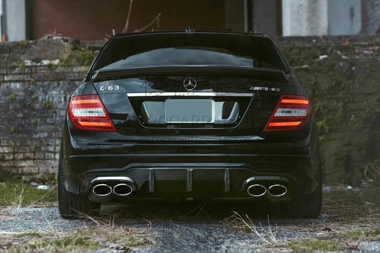 Углеродного волокна задний диффузор для C-CLASS w204 C63 углерода задний диффузор вниз спойлер для C63 W204 2012 2013
