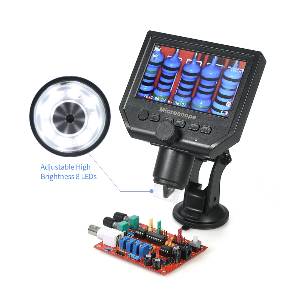 

600X Digital Microscope Phone Repair Electronic Video Microscope HD 3.6MP CCD Portable Magnifier For Biological Inspection