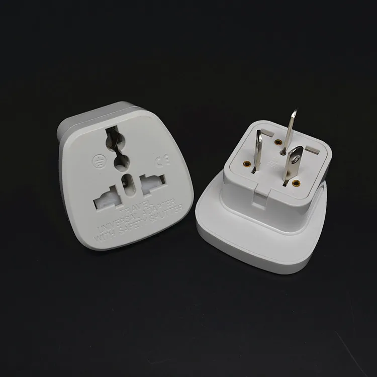 White/Black 3pin AU Australia New Zealand Power Converter Electric Plug