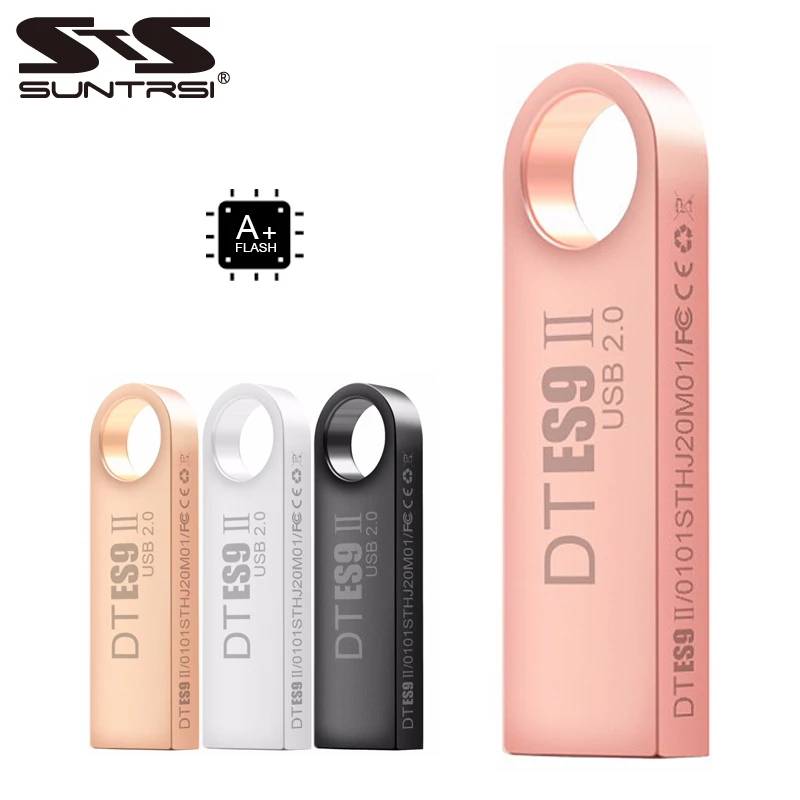 Suntrsi USB флеш накопитель 64 ГБ 16 Memoria металлическая флешка Водонепроницаемая с
