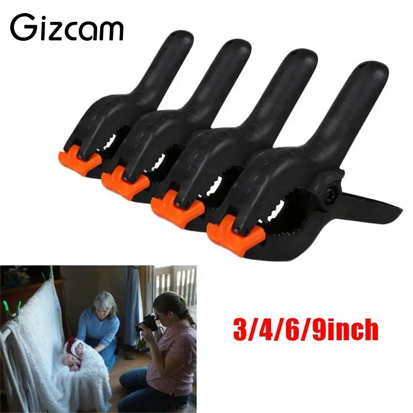 

Gizcam 6" 9" A Type Photography Studio Background Stand Holder Clips Backdrop Clamps Pegs Photo Equipment
