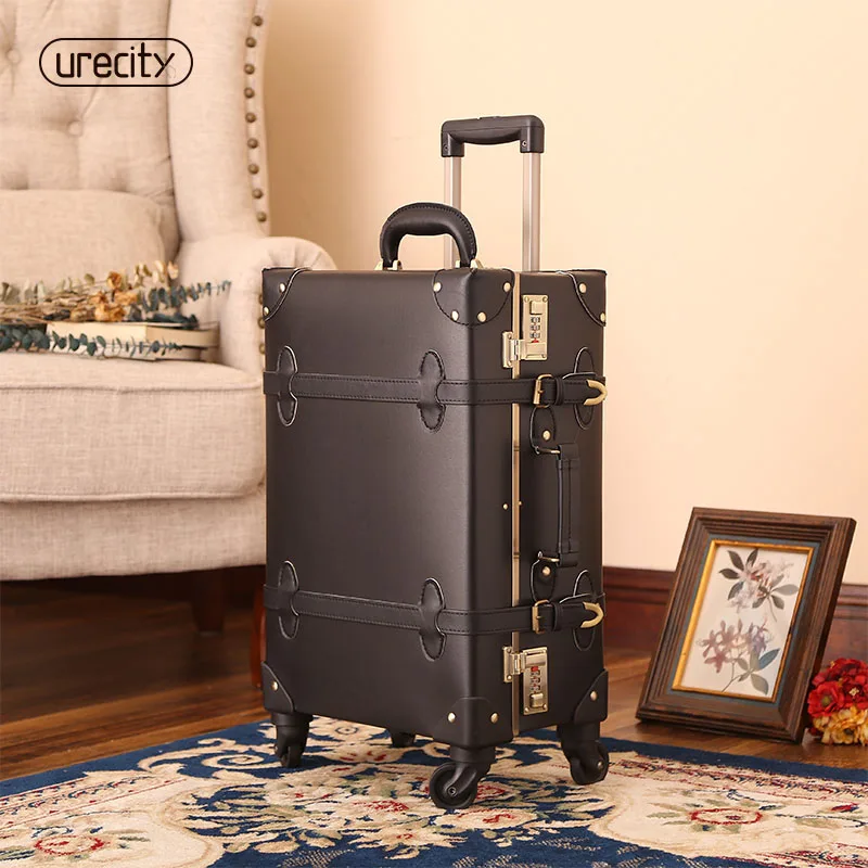 

2018 suitcase for makeup designer luggage wheel spinner handmade pu leather geniune leather pu large size high quality rolling
