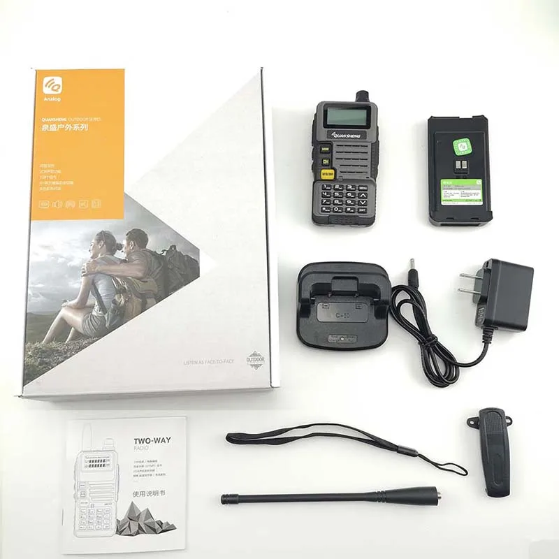 2 шт. Quansheng UV R50 Dual Band иди и болтай Walkie Talkie радио радиостанцией профессиональное Two