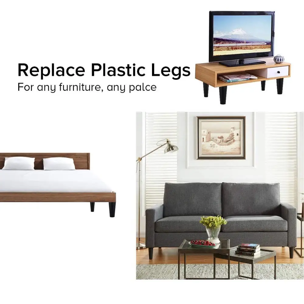 4 шт. пластиковые ножки мебели пластиковые круглые конические .