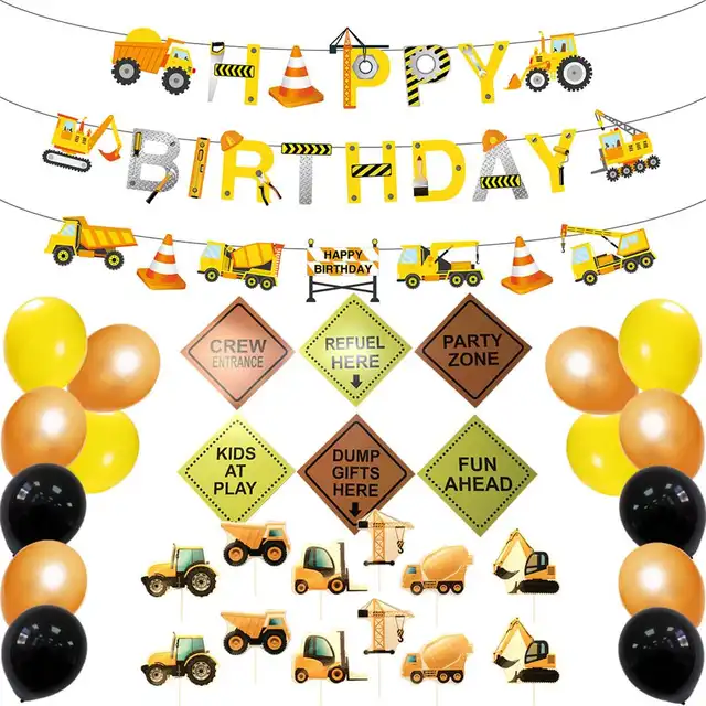 Birthday Party Decoration Kit Construction Themed Party Decor