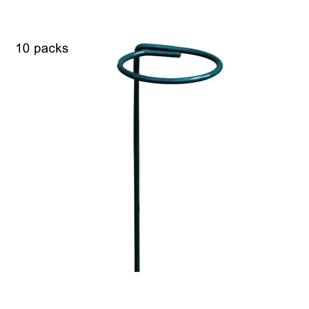 

10 PCs Single Plant Stem Support Flower Branch Support Metal Gardening Plant Rack Strong Coated Steel Wire Durable Plants Holder