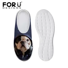 FORUDESIGNS Милый Французский Бульдог Собака Мопс Сандалии Женская Мода Летом Пляж Воды Сетки Обувь Женская 3D Животных Мулы Скольжения-на