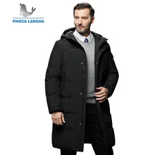 Новая зимняя мужская куртка на утином пуху, тонкое толстое теплое длинное пальто высокого качества для мужчин, модное повседневное зимнее мужское пуховое пальто
