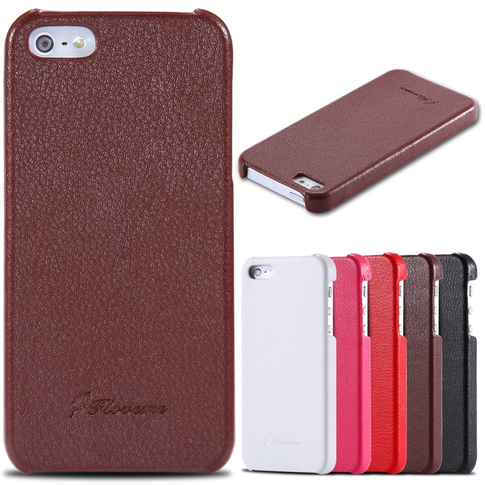 FLOVEME для iPhone 5S SE 5 чехол Ретро зерно Личи Чехол Apple 5G Случаи кожаный роскошный флип