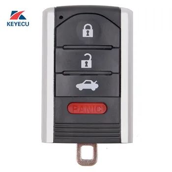 

KEYECU Replacement Smart Remote Key Fob 4 Buttons Driver 1 2 for Acura ZDX 2010-2013 FCC ID: M3N5WY8145 without Uncut Blade