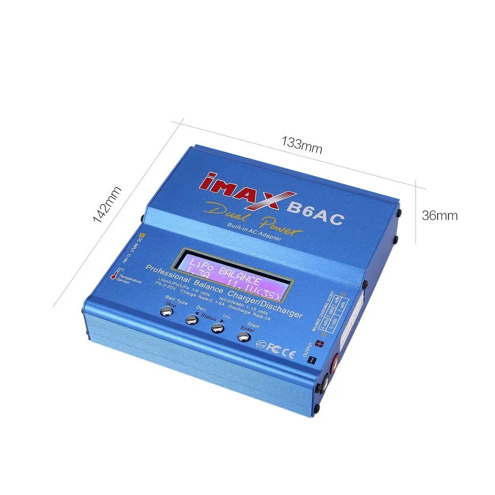 80 Вт IMAX B6AC RC Баланс Lipo зарядное устройство B6 AC Nimh Nicd литиевая батарея 10 Dis для