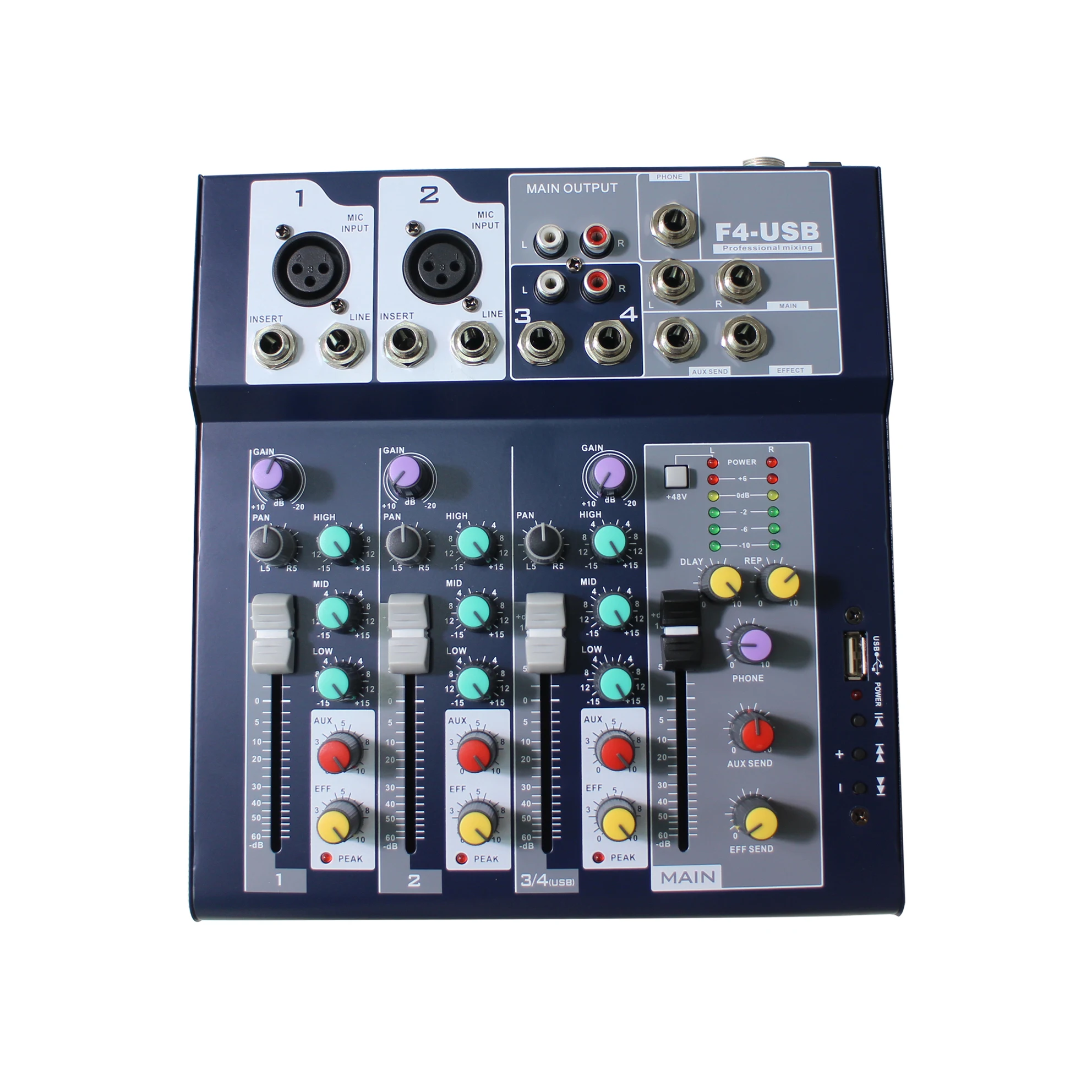 721042 15w 4 channel mini pa analog USB audio