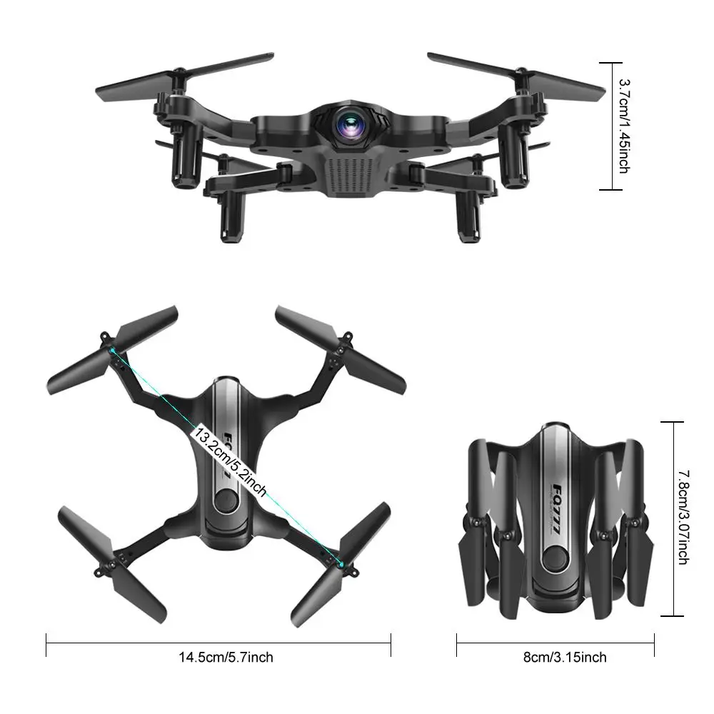 FQ777 FQ31W 0.3MP Camera Drone Wifi FPV Foldable Drone Altitude Hold G-sensor Pocket RC Quadcopter Mini Selfie RC Drone (7)
