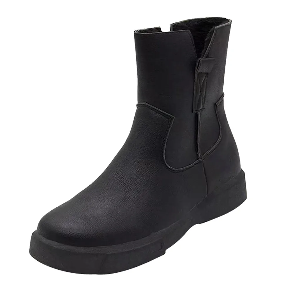 

New Hot Sale Shoe Martin Boots Leather Ankle Shoes Vintage Casual Shoes Brand Design Retro Women Zipper Boots Lady