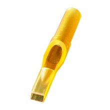 50 шт Прозрачные наконечники татуировки Одноразовые короткие оранжевые 7 футов