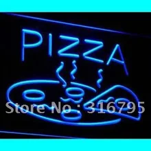 I004 открыть горячие пиццы Кафе Ресторан светодиодный неоновые световые знаки включения/выключения 20+ цвета 5 размеров