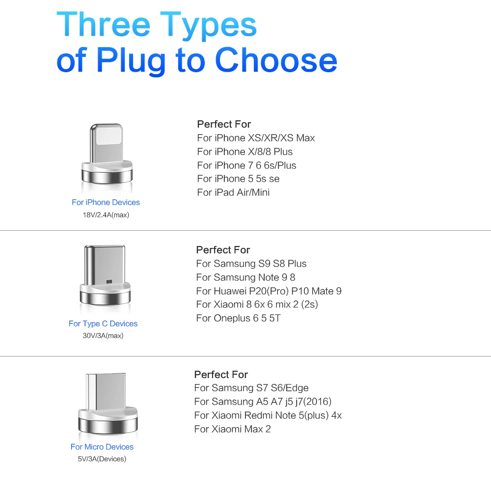 FLOVEME 3A Magnetische Kabel Ladegerät Micro USB Typ C Beleuchtung Kabel Für iPhone X XR Redmi K20