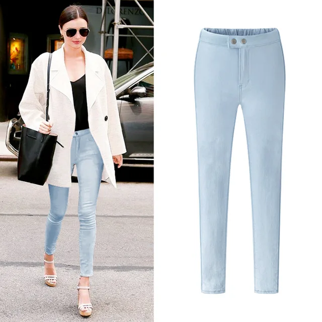 Autumn Pencil Pants Womens High Waist Straight Full Pants Womens Casual Trousers Large Size OL Pants Womens Thick Slacks 4000 1