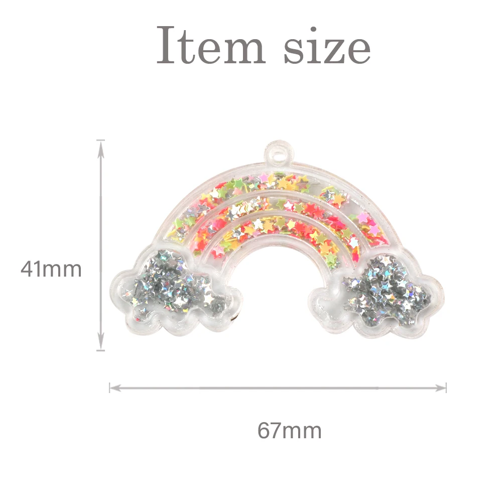 New Christmas Deer Transparent Plastic Resin with Colorful Sequins DIY Make Hair Clip Accessories Craft Handmade Decor,5Yc6894