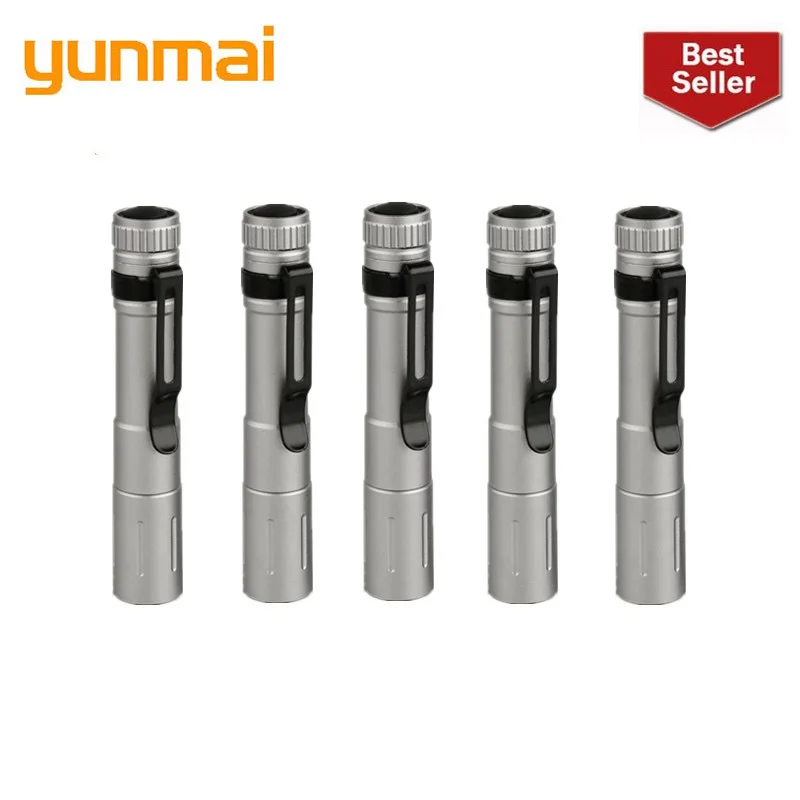 D new yunmai 6pc Wholesale Dropshipping Portable Mini Penlight Q5 2000LM LED Flashlight Torch Pocket Light Waterproof Lantern - Испускаемый цвет: D
