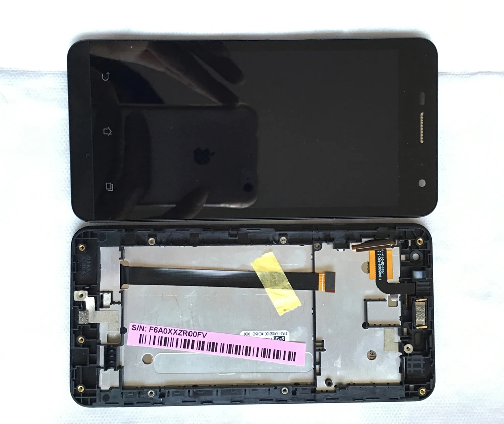 

Full LCD Display Panel Touch Screen Digitizer Assembly Replacement Parts with Bezel Frame For Asus Zenfone 5 LITE A502CG T00K