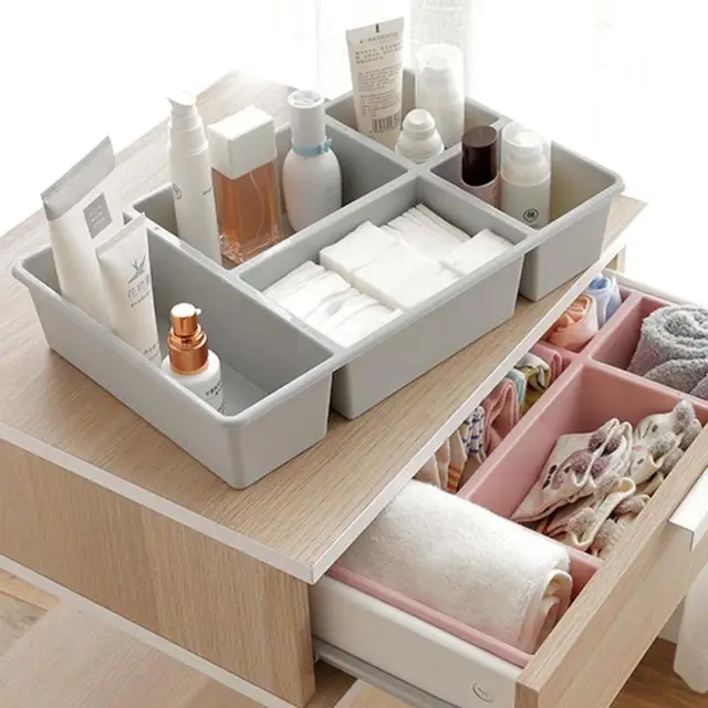 Us 15 4 Underwear Bra Scarfs Socks Tie Organizer Storage Box Closet Drawer Divider Makeup Cosmetic Organizador Sundries E Jar Holder In