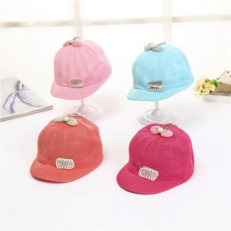 

Cartoon Solid Color Children Straw Hat Summer For Girls Baby Sun Hat Outdoors Bow Mesh Hat Cap For Newborn Bonnet 6-18 Month