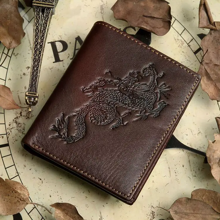 Top Quality genuine leather men s wallet Famous Brand design cowhide vintage male purse removable driver