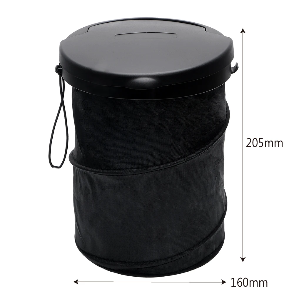 YOSOLO Storage Box Hook Pop-up Dust Rubbish Case Hanging Car Organizer Folding Garbage Bin Car Trash Leak proof Portable Bags