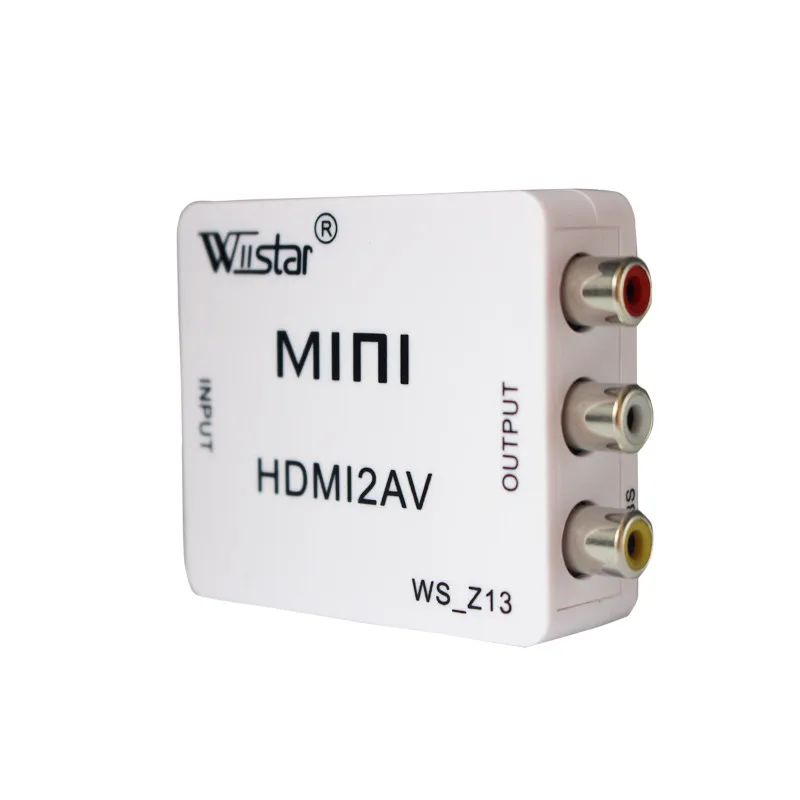 Мини преобразователь видео HD HDMI в RCA AV/CVSB L/R 480P 720P 1080P HDMI2AV поддержка NTSC PAL выход AV