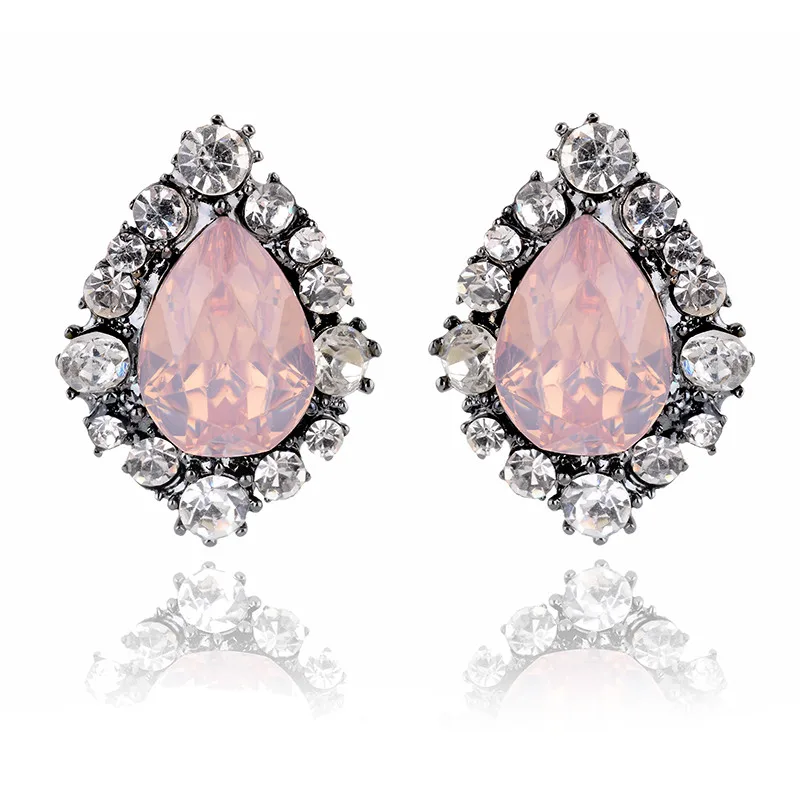 

TODOX New Korean Personality Fashion Jewelry Earrings For Women Retro Geometric bohemia colorful Crystal Female Elegant hot