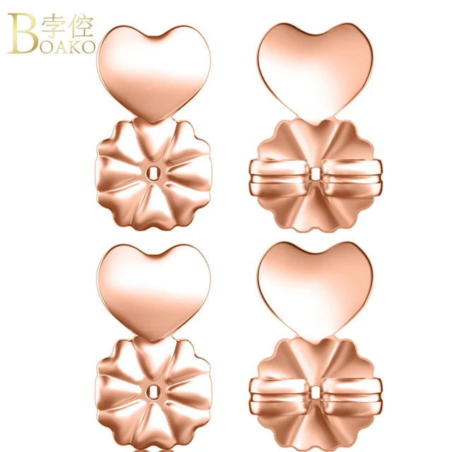 Boako Earring Backs Support Lifts Hypoallergenic Fits All Boako Earring Backs Support Lifts Hypoallergenic Fits All Post Earrings Rose Gold