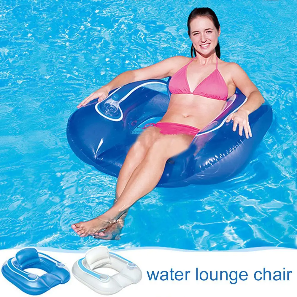 

Swimming Ring - Water Inflatable Backrest Recliner Seat, Floating Bed Swim Ring, Swimming Pool Float Sofa 2 Random Colors