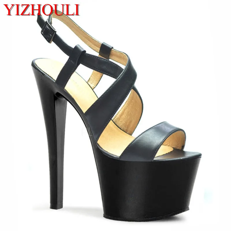 Summer women's shoe hot style color club shoes, 17cm heel heels
